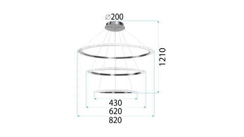 Lampa APP1609-3C Gold