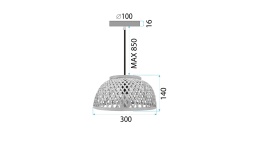 Lampa wisząca Boho APP1628-1CP