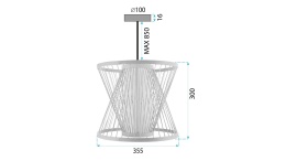 Lampa wisząca bambusowa APP1630-1CP