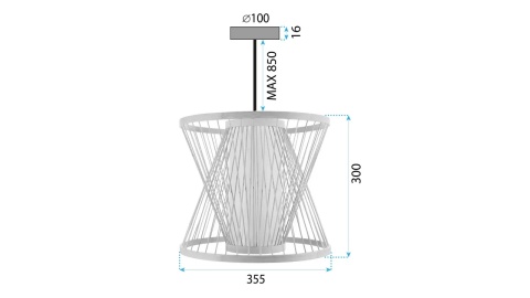 Lampa wisząca bambusowa APP1630-1CP