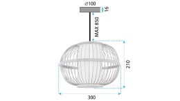 Lampa APP1631-1CP 30cm
