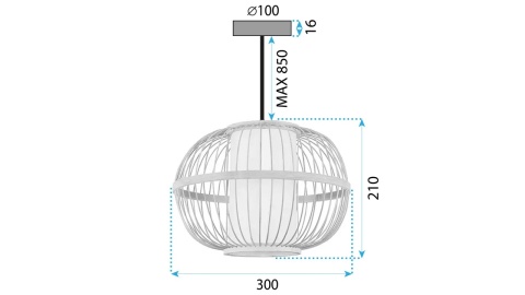 Lampa APP1631-1CP 30cm
