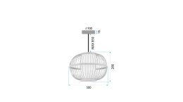 Lampa sufitowa Boho APP1632-1CP 50cm
