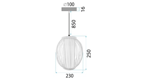 Lampa wisząca bambusowa APP1634-1CP