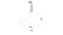 Lampa APP1640-1CP 100cm