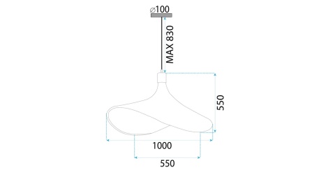 Lampa APP1640-1CP 100cm
