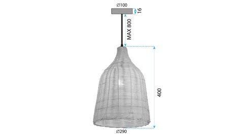 Lampa sufitowa wisząca Boho APP1646-1CP