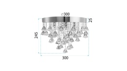 Lampa APP1655-3CP Gold