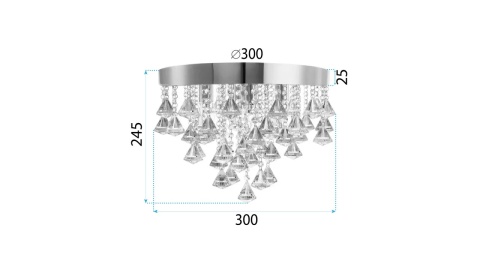 Lampa APP1655-3CP Gold