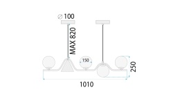 Lampa APP1662-5CP Gold Mat