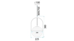 Lampa APP1674-1CP Gold Matt