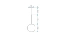 Lampa APP1682-1CP 15CM Black Chrome