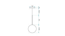 Lampa APP1682-1CP 15CM Black Chrome