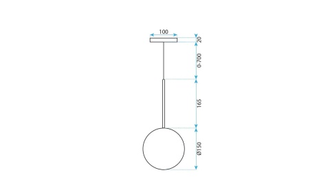 Lampa APP1682-1CP 15CM Black Chrome