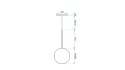 Lampa APP1685-1CP 20CM Black Chrome