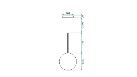 Lampa APP1685-1CP 20CM Black Chrome