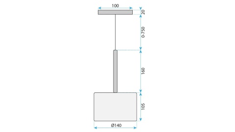 Lampa APP1702-1CP B Grey