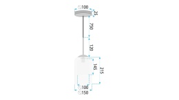 Lampa APP1705-1CP Grey