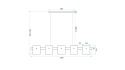 Lampa APP1706-5CP Grey