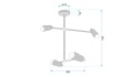 Lampa wisząca 4-ramienna APP1708-4CP