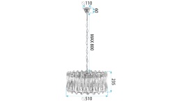 Lampa APP1718-CP 50cm Gold