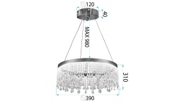 Lampa APP1730-1CP 40cm Gold