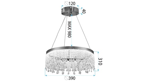 Lampa APP1730-1CP 40cm Gold