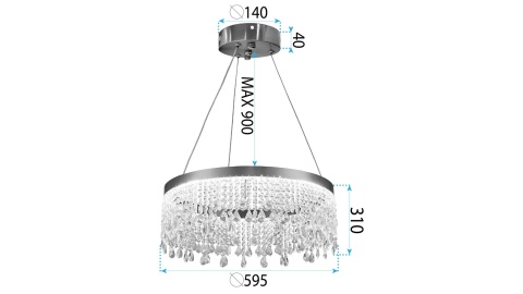 Lampa APP1731-1CP 60cm Gold