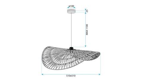 Lampa APP1739-1CP 50cm