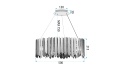 Lampa APP1763-8CP 50cm Chrome Gold