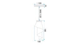Lampa APP1765-1CP Rose Gold