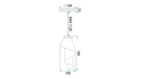 Lampa APP1765-1CP Rose Gold
