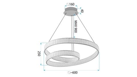Lampa APP1767-CP Gold
