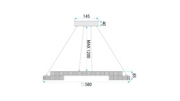 Lampa APP1770-CP 60cm Chrome