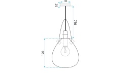 Lampa APP1774-1CP Black Grey