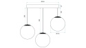 Lampa APP1815-3CPR Black White