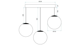 Lampa APP1815-3CPR Black White