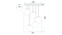 Lampa APP1816-5CPR Black White
