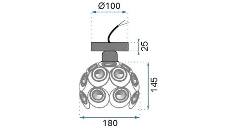 Lampa APP203-1C Black