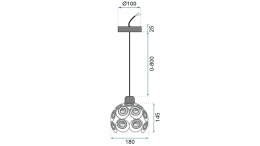 Lampa APP206-1CP Black