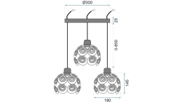 Lampa APP209-3CPR Black