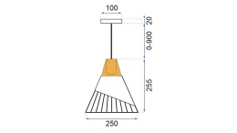 Lampa APP223-1CP Black