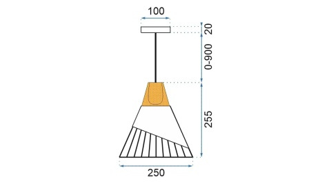 Lampa APP223-1CP Black
