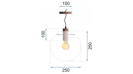 Lampa APP307-1CP 25 CM Black