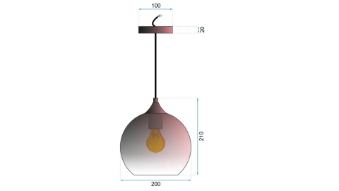 Lampa APP313-1CP Rose Gold