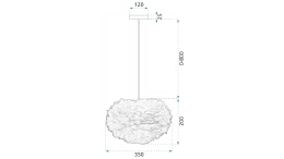 Lampa wisząca z piór APP334-3CP