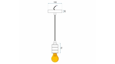 Lampa APP342-1CP 2-Black