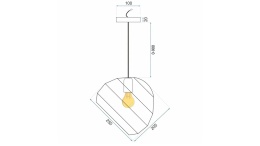 Lampa APP381-1CP Black