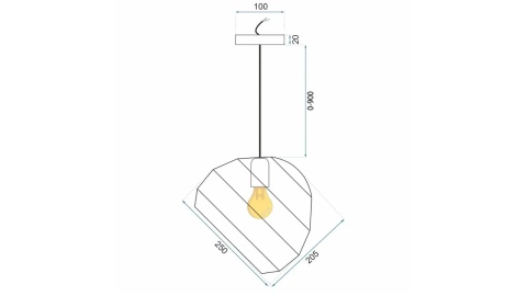 Lampa APP381-1CP Black