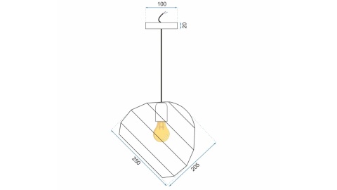 Lampa APP382-1CP Grey